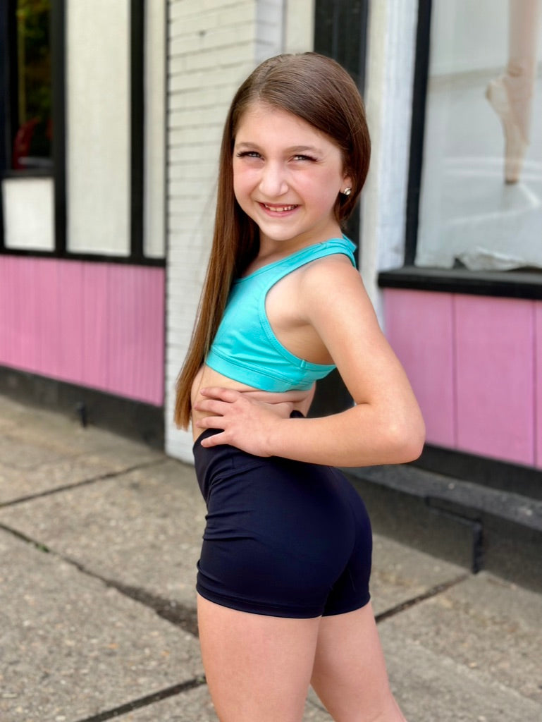Capezio High Waisted Black Shorts #TB131
