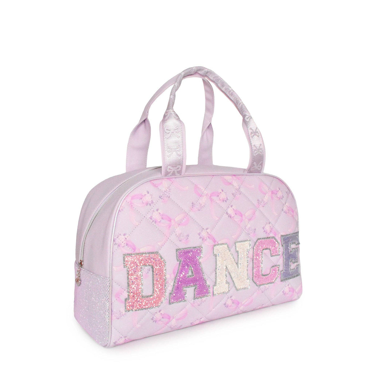 'DANCE' Quilted Floral Bow Duffle Bag