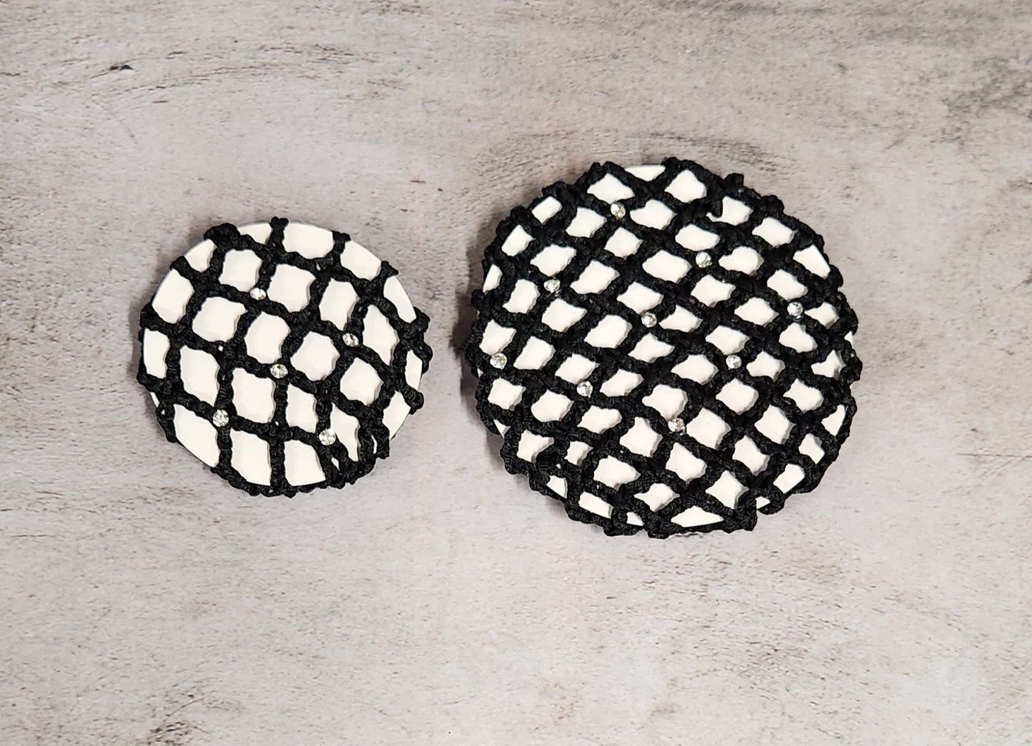 Bun Covers with Rhinestones