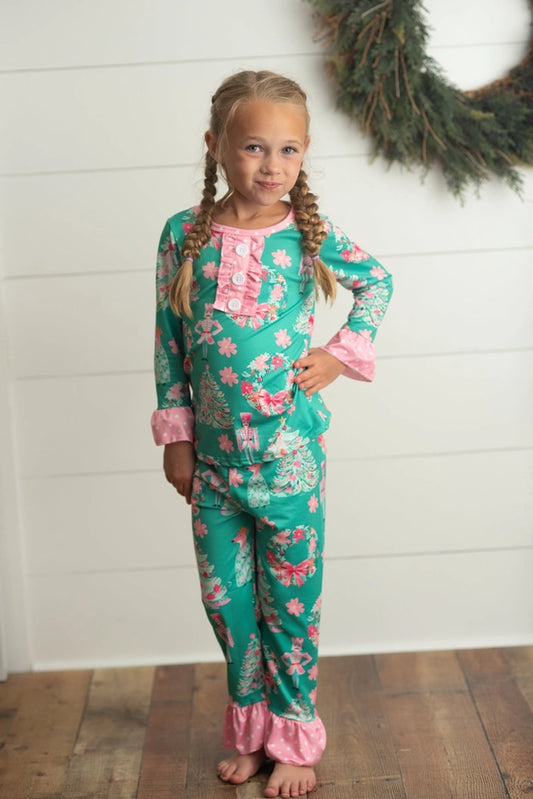 Green & Pink Nutcracker Lounge Set
