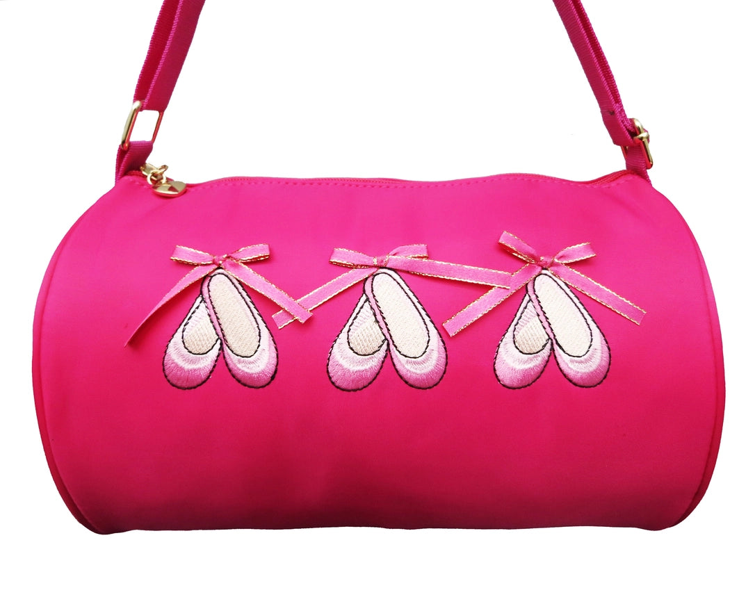 Hot Pink Tri Ballet Shoe Bag