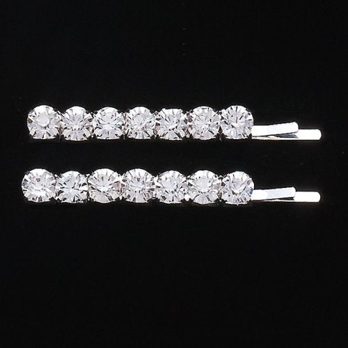 Round Crystal Bobby Pins