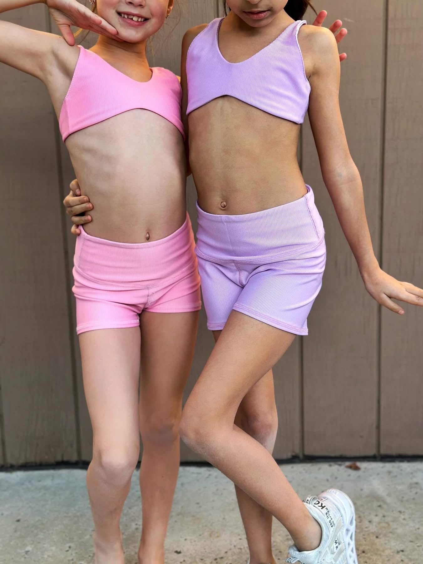 Ribbed Shorts 2 Piece Set Size 3-4