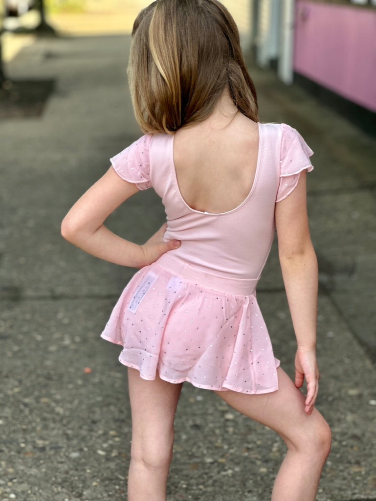 Bloch Flutter Sleeve Leotard CL #3732 and Sequin Skirt #CR5161 Separates