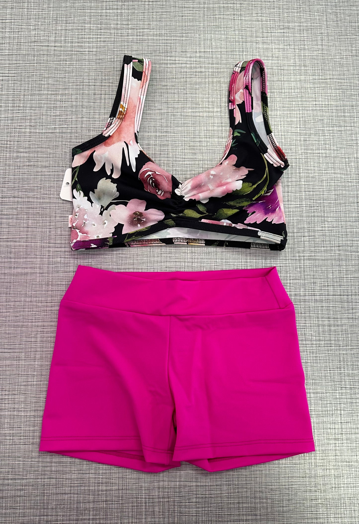 Demi Floral Pinch Front Top Short Set