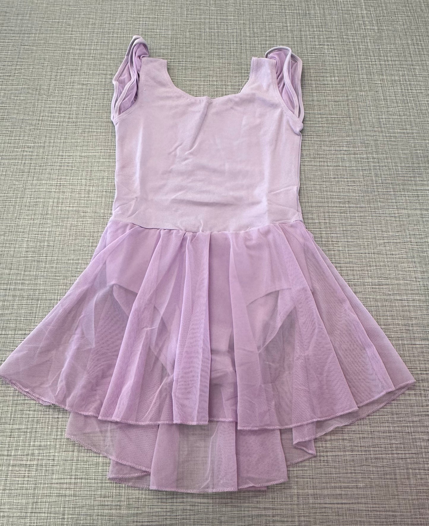 Mesh Cap Sleeve Skirted Leotard