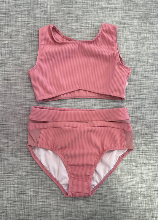 CY Dusty Rose Tank & Mesh Brief Set