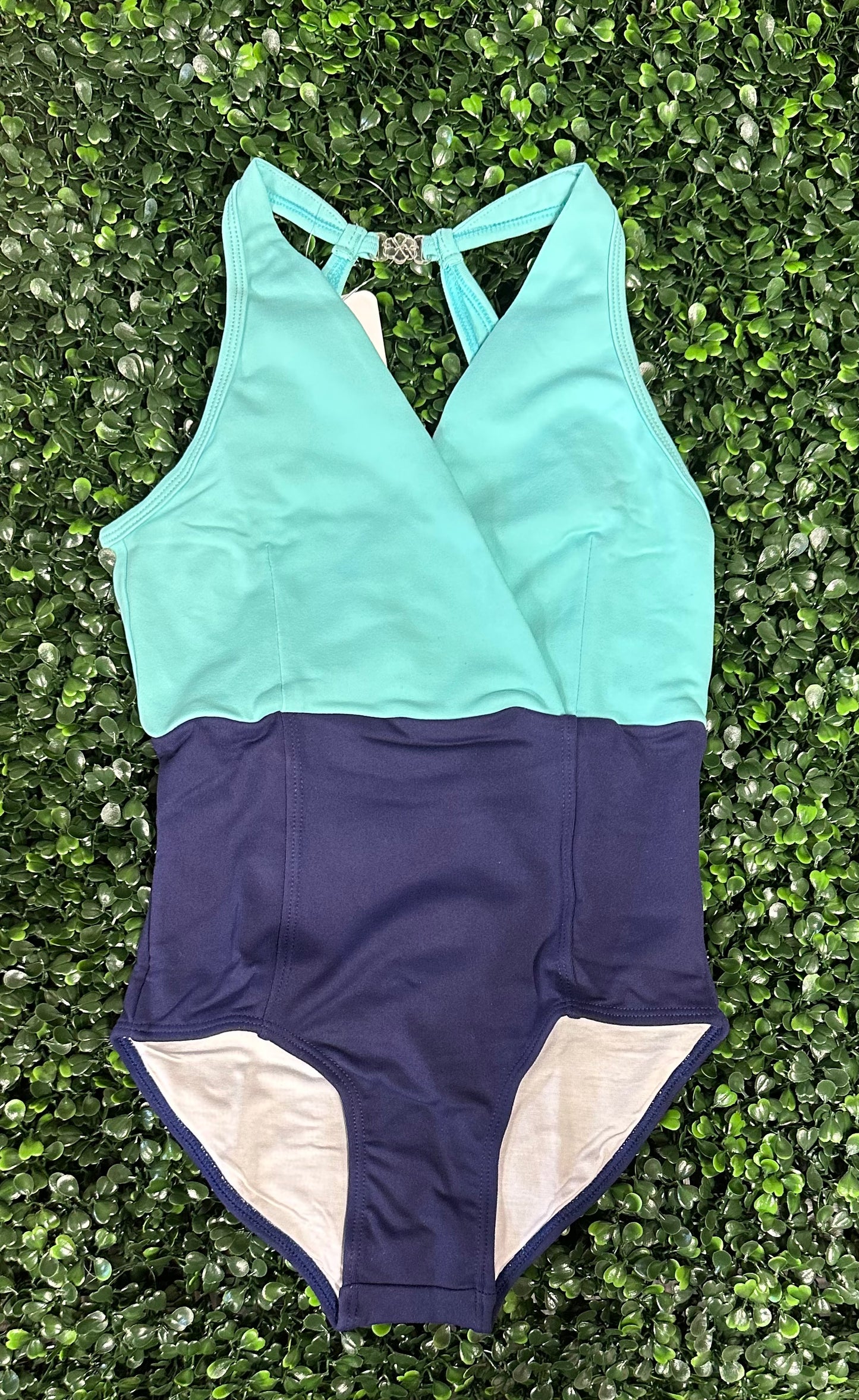 CY Mint and Navy Leotard