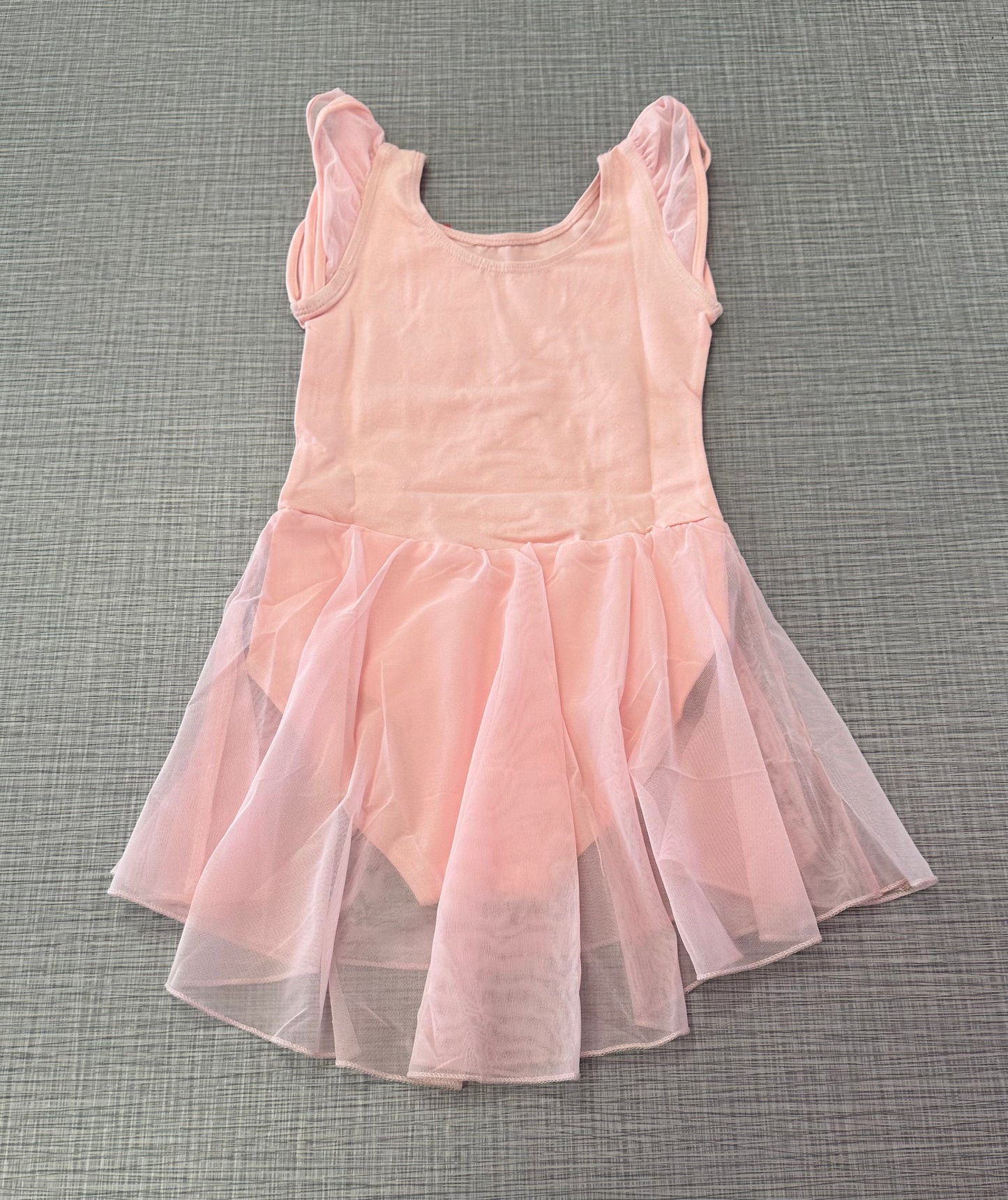 Mesh Cap Sleeve Skirted Leotard