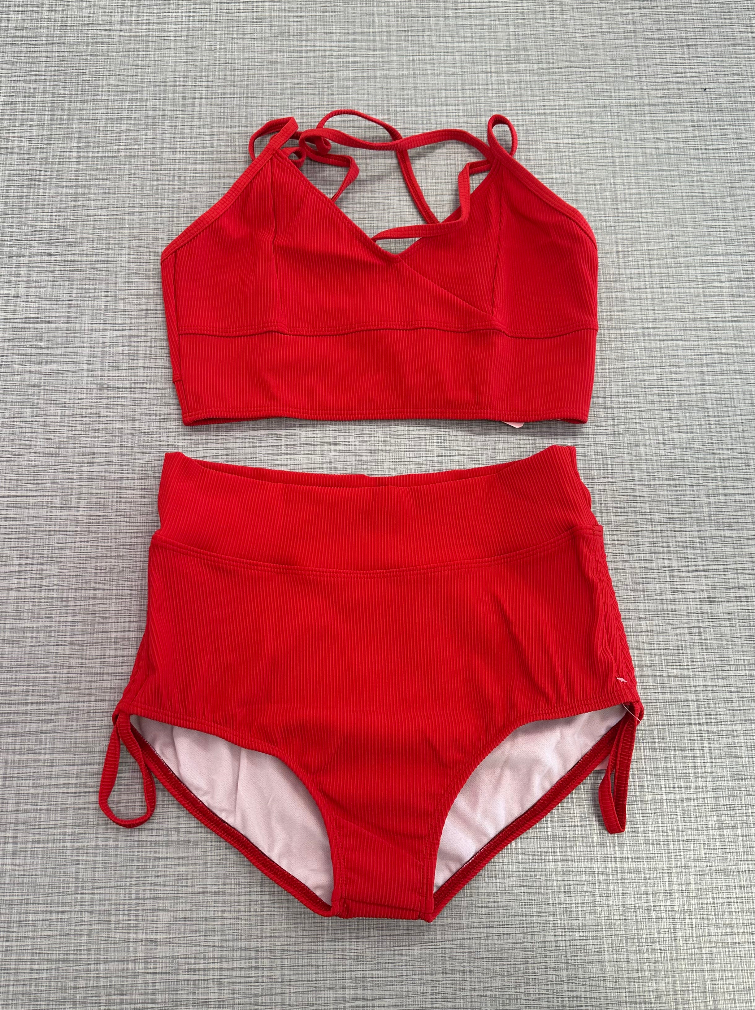 CY Red Bra & Side Cinch Brief Set ^ – Tightspot Dancewear Center