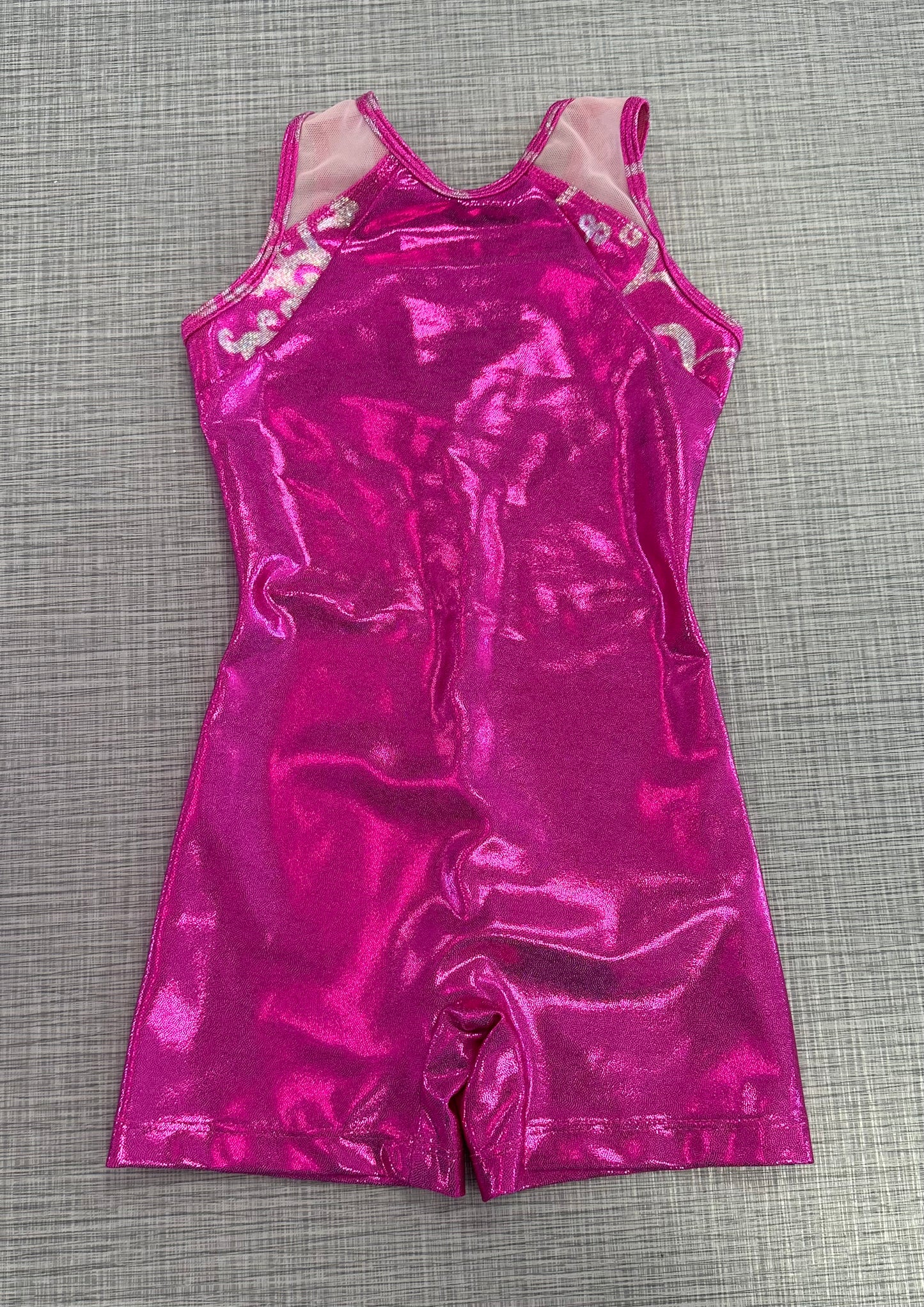 Metallic Pink Biketard