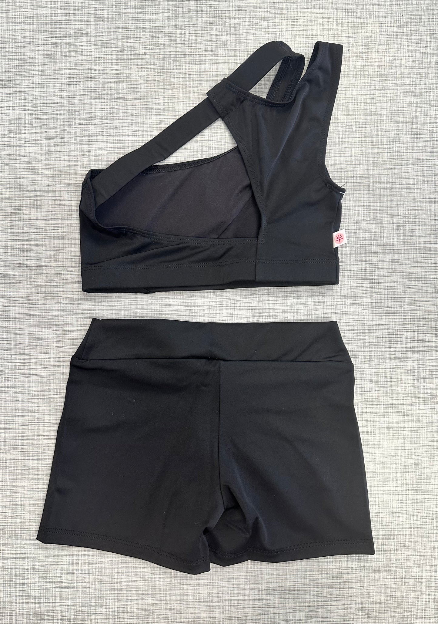 Demi Solid Cut Out Crop & Short Set