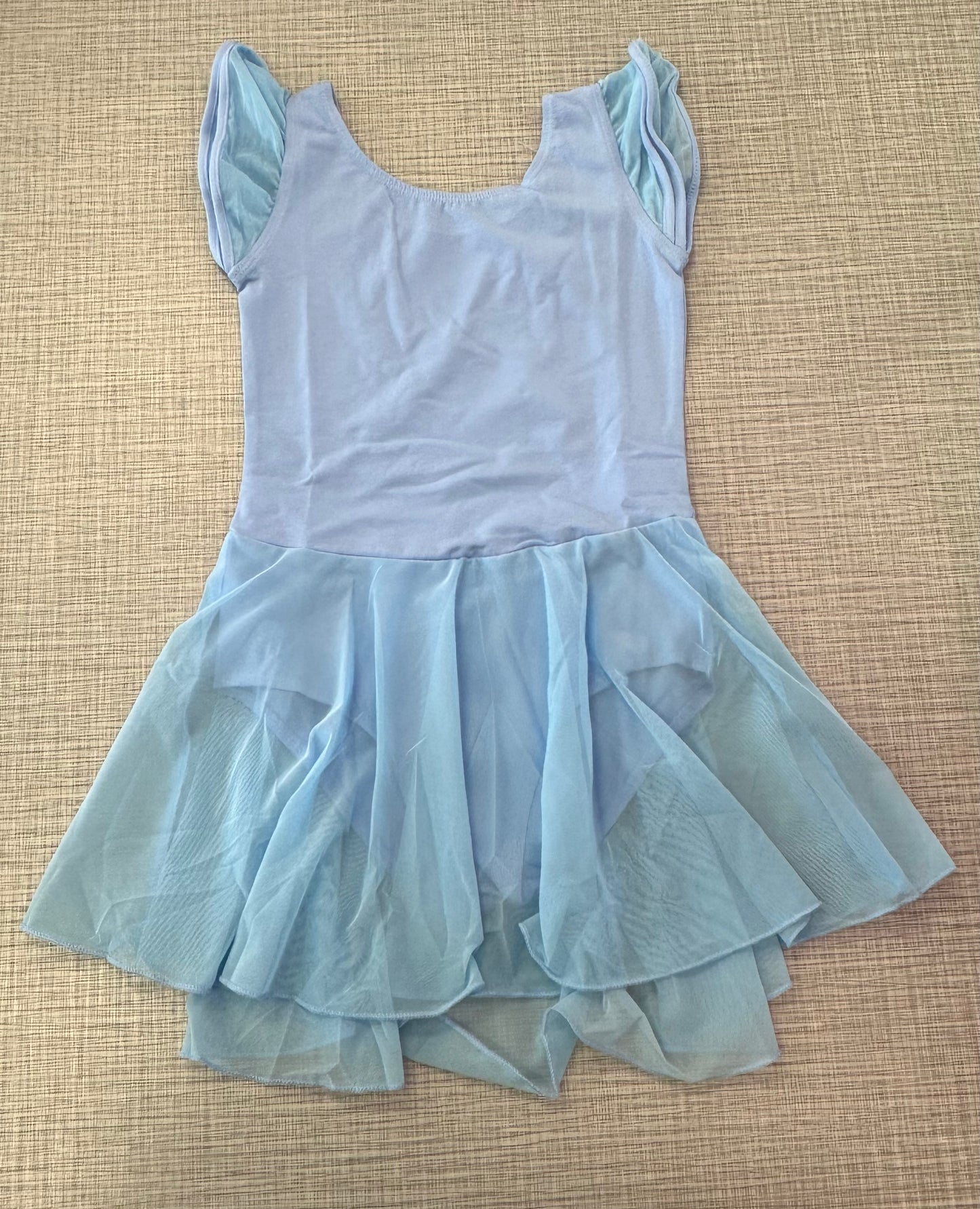 Mesh Cap Sleeve Skirted Leotard