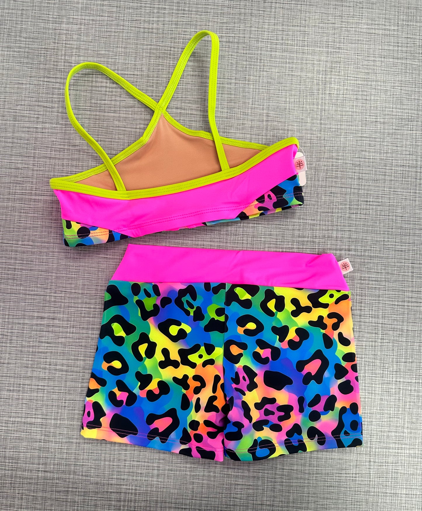 Demi Neon Jungle Criss Cross Short Set