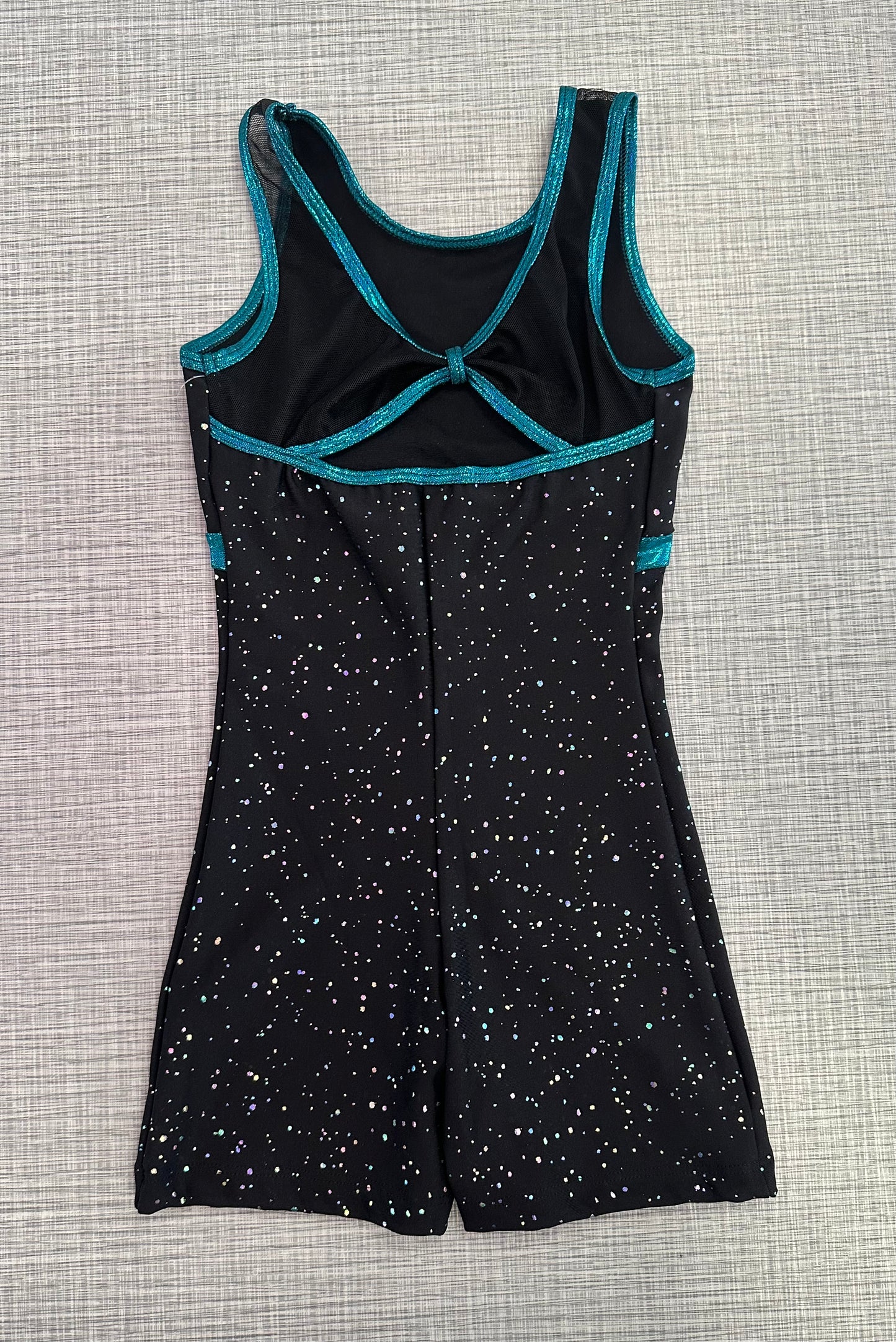 Black & Teal Biketard