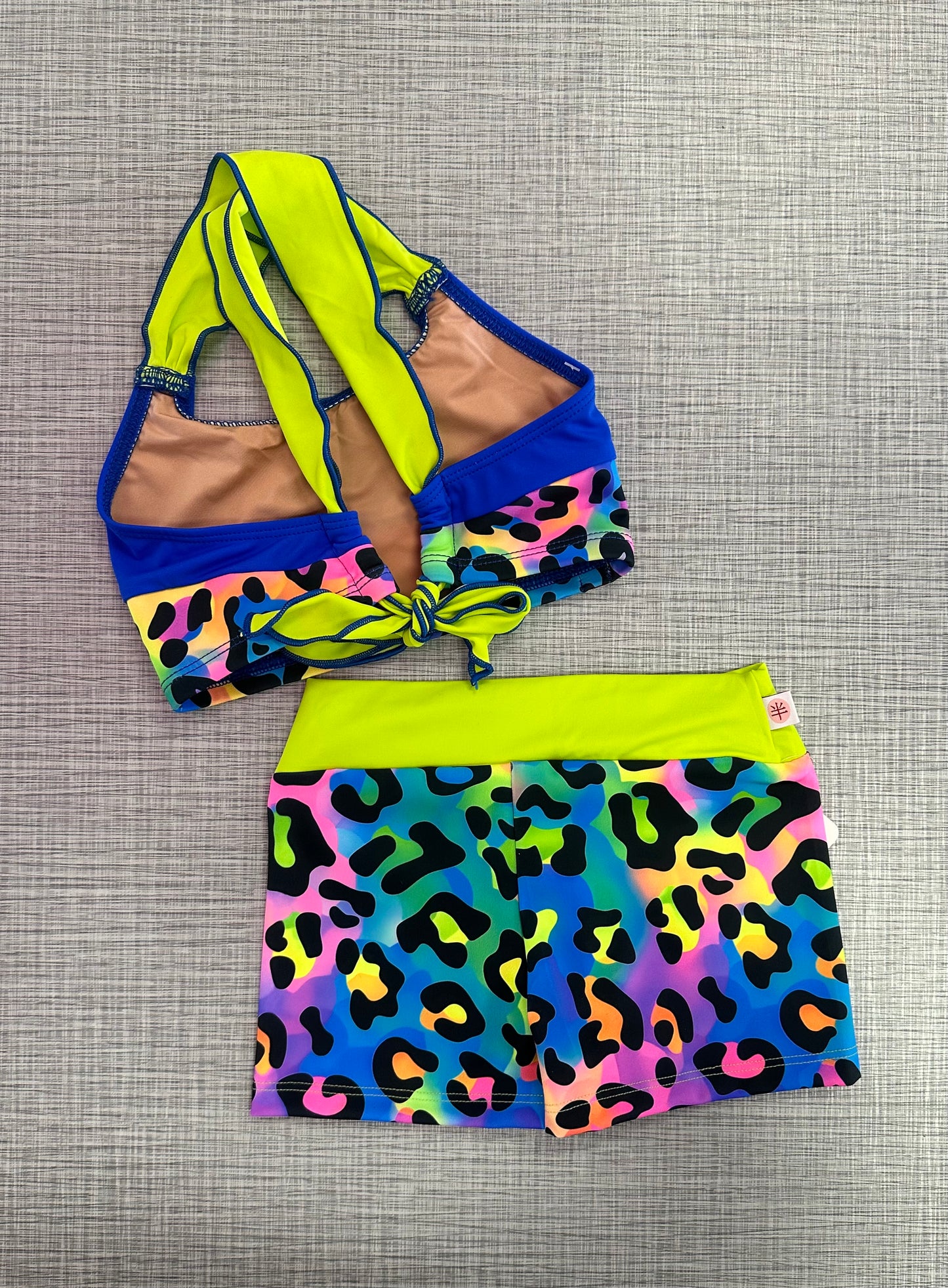 Demi Neon Jungle Tie Back Short Set