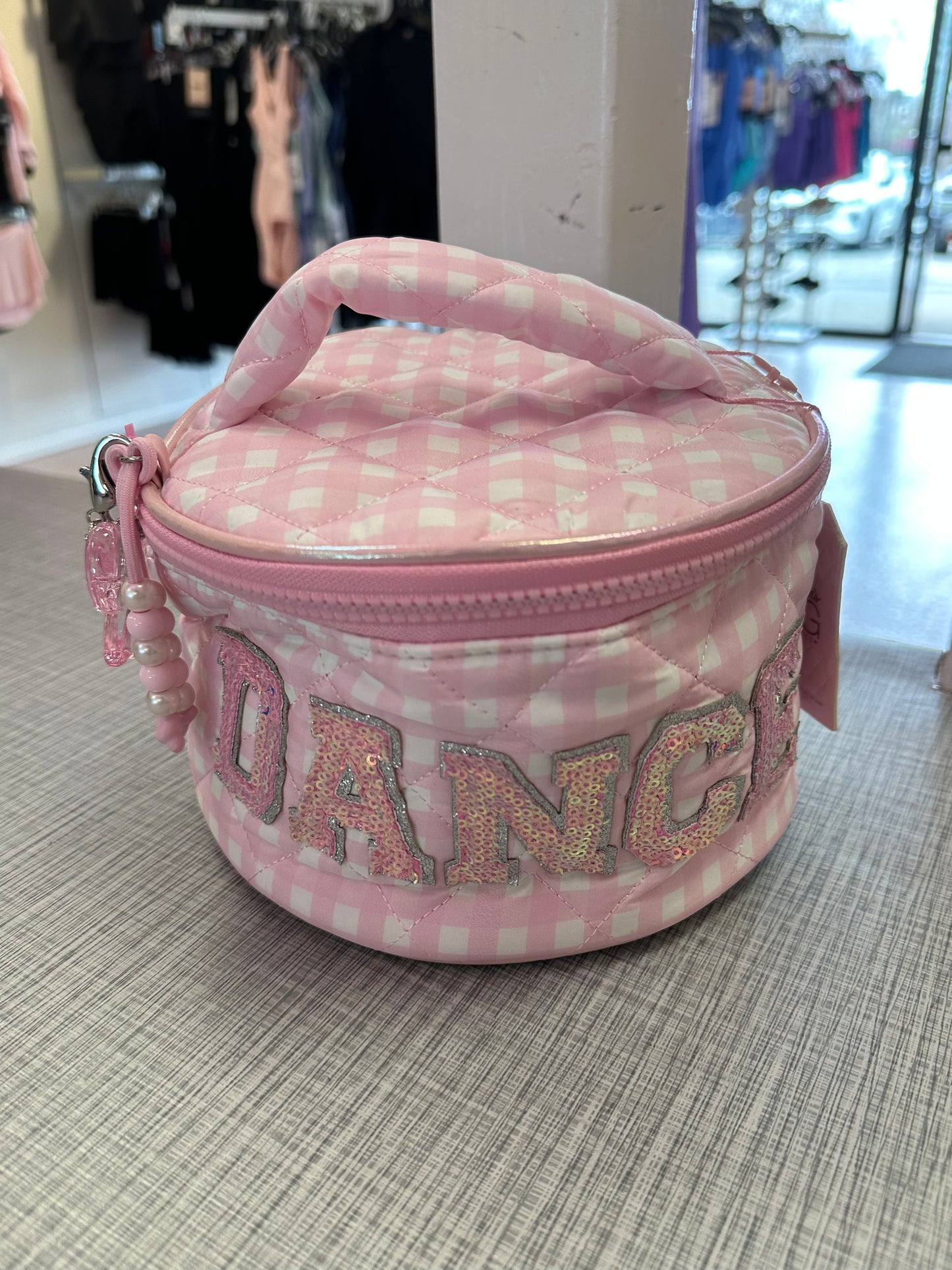 Quilted Round Glam Bag