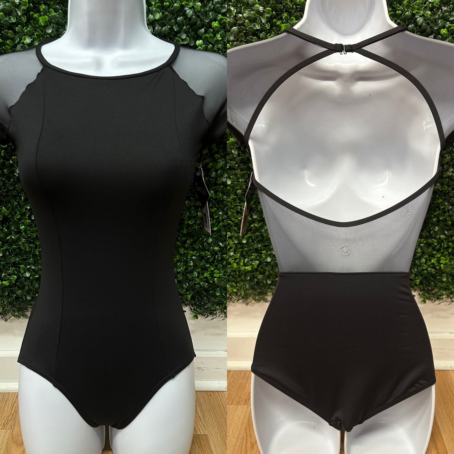 Raglan Sleeve High Neck Leotard #1076
