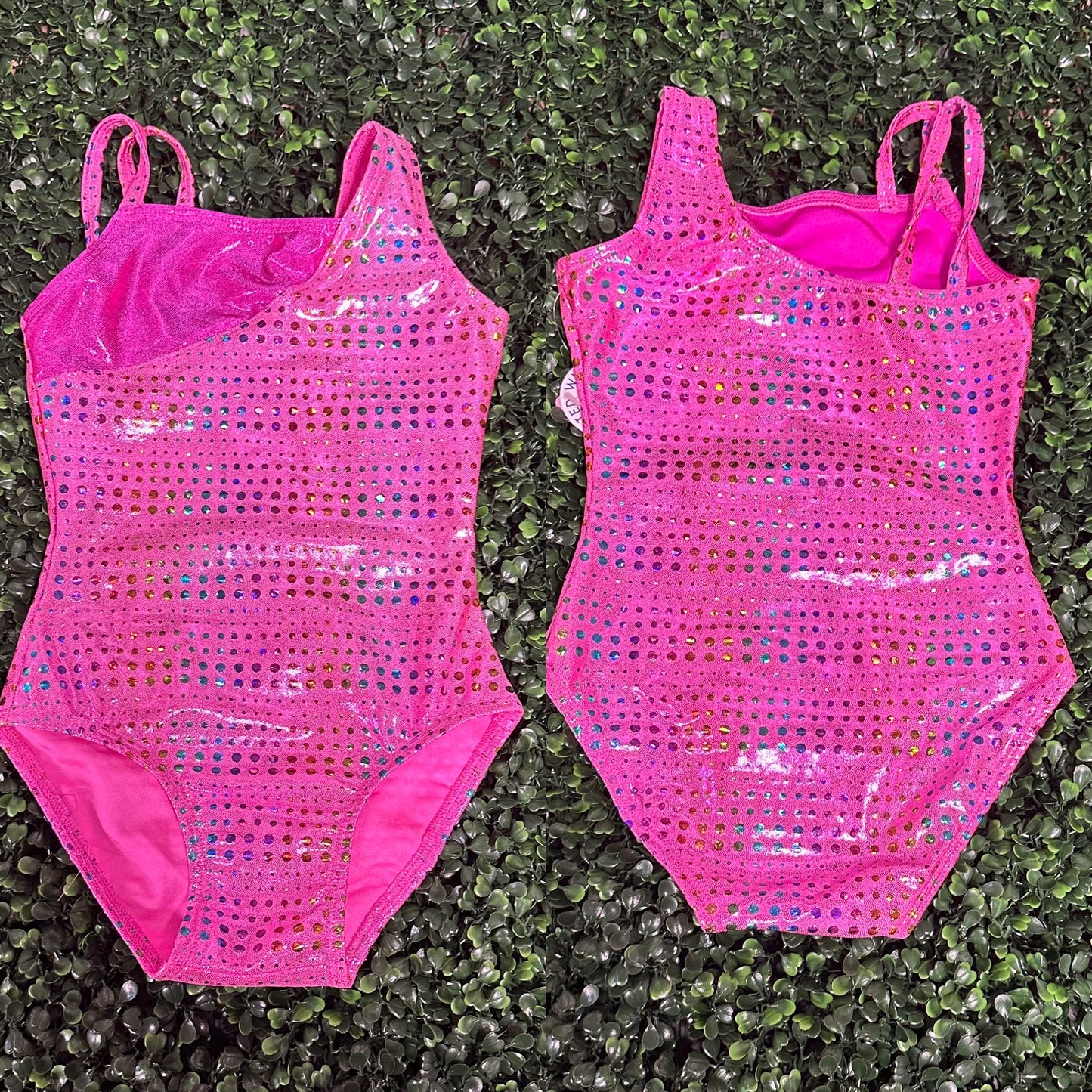 Pink Rainbow Dot Tank Leotard