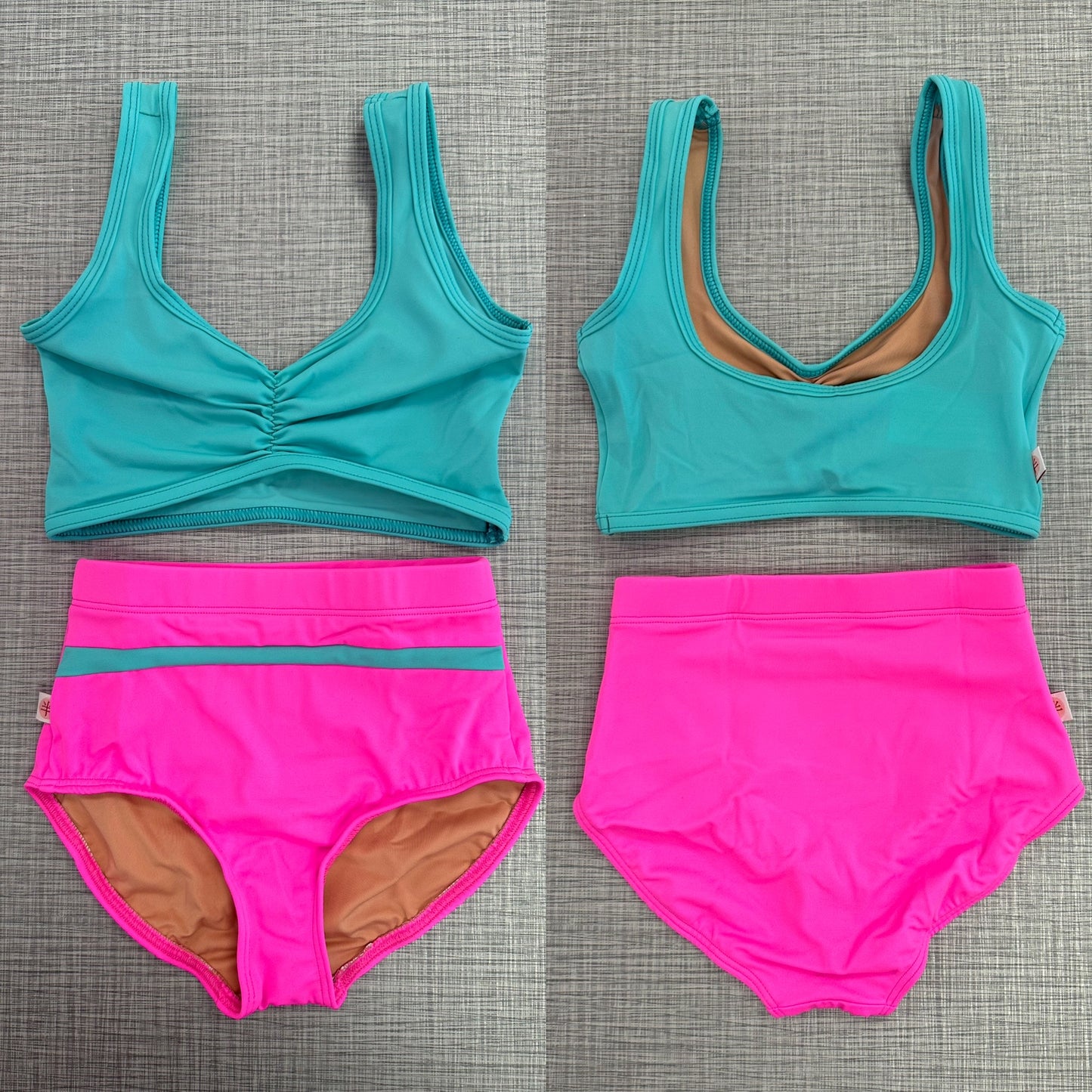 Pinch Front Bra Top & Brief Set