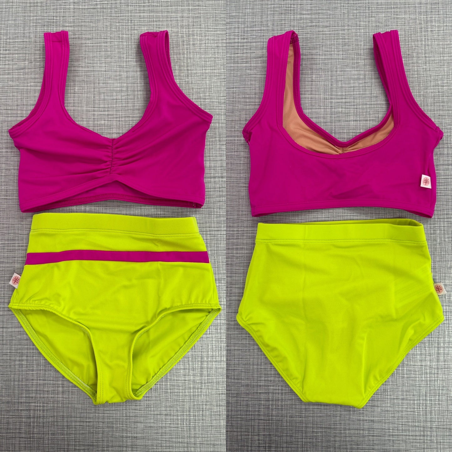 Pinch Front Bra Top & Brief Set