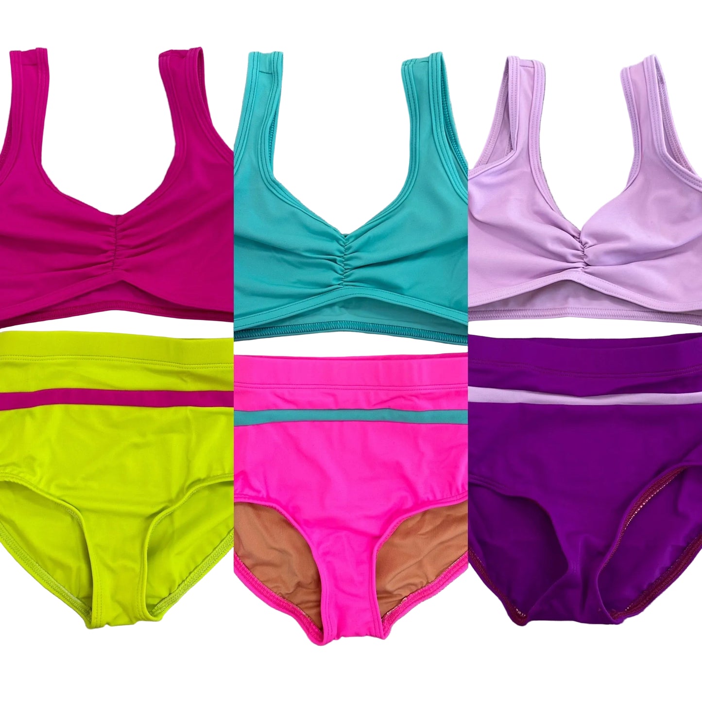 Pinch Front Bra Top with Briefs Set *