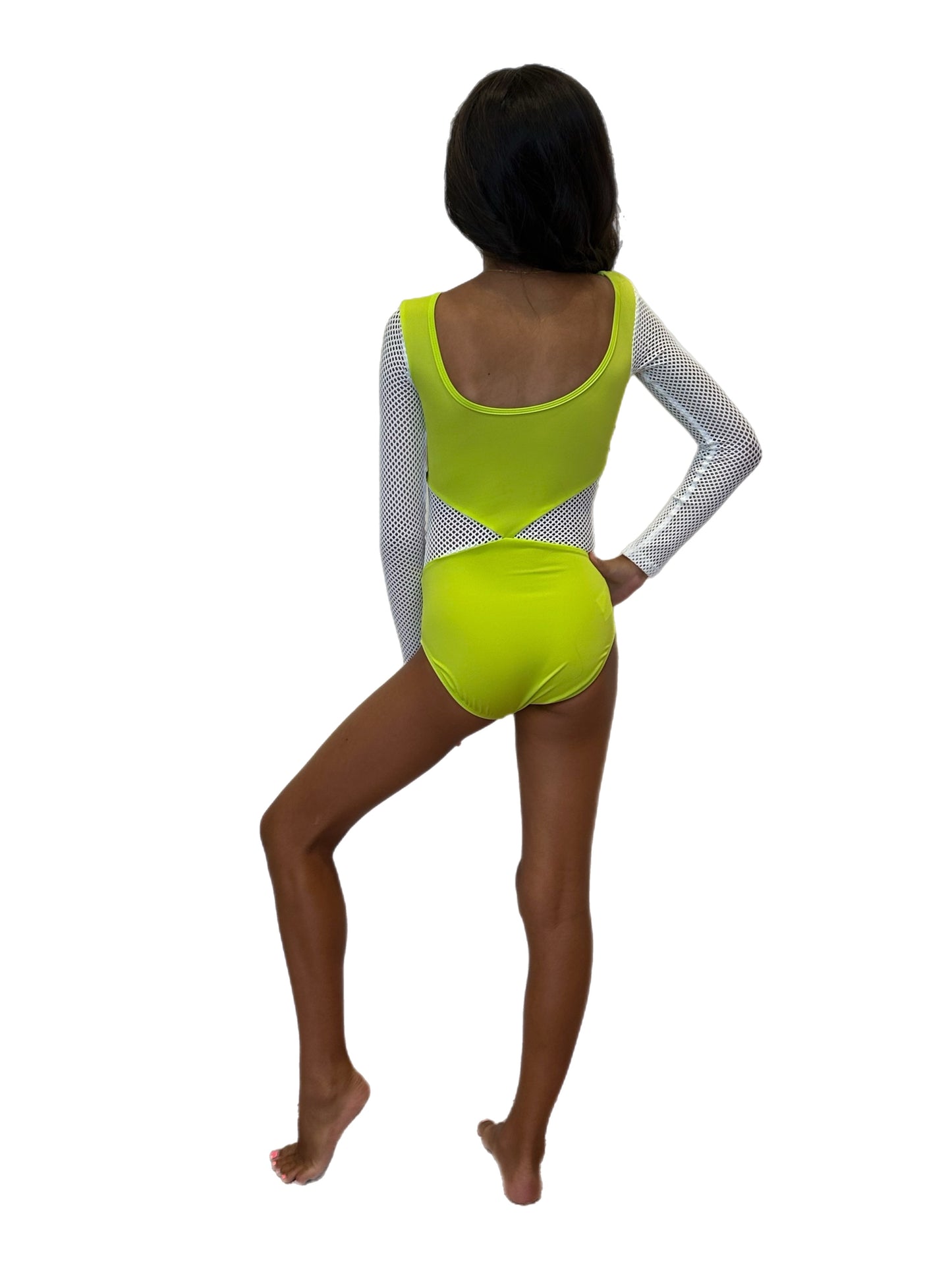 Demi Small Mesh Long Sleeve Leotard