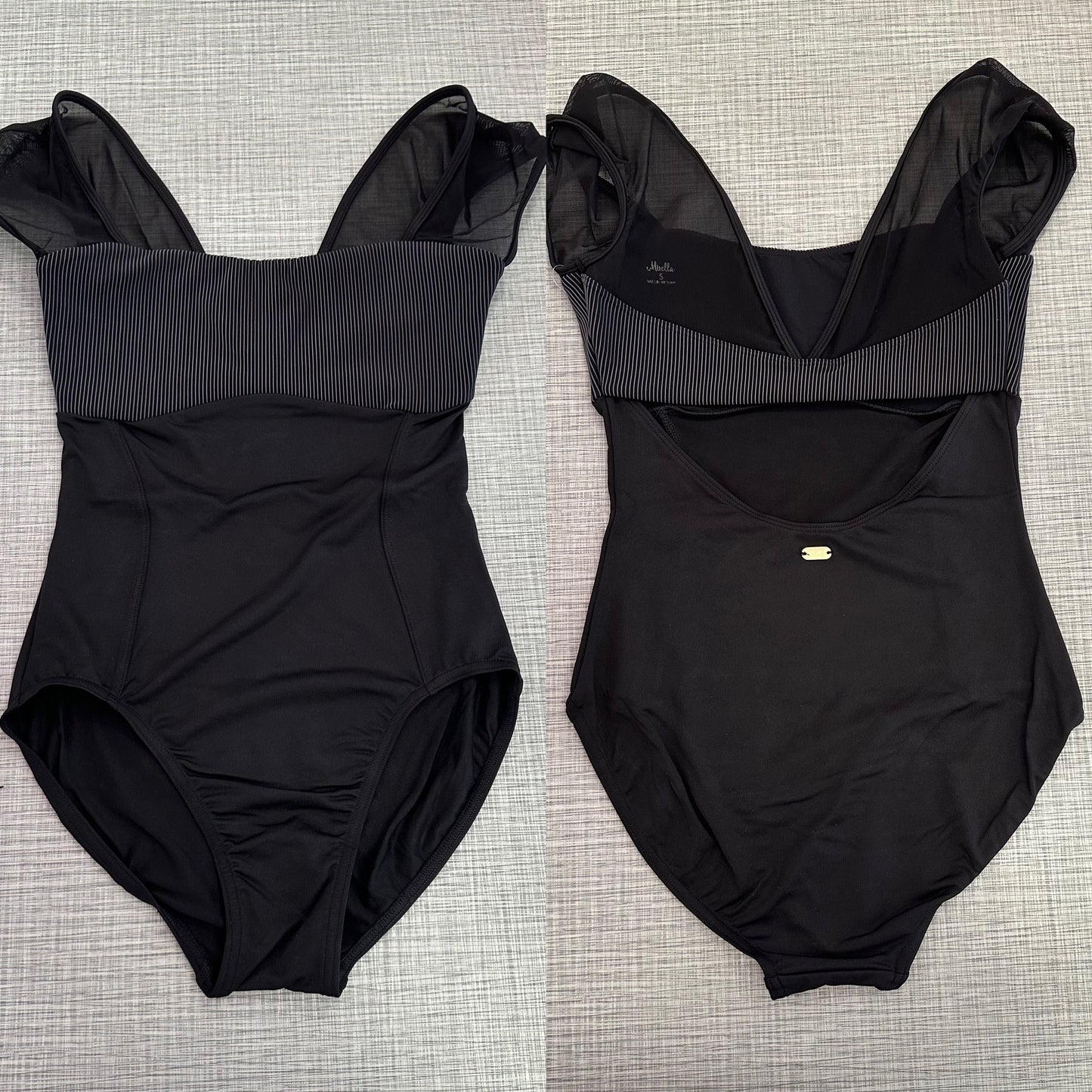 Open Back Cap Sleeve Leotard #M20001
