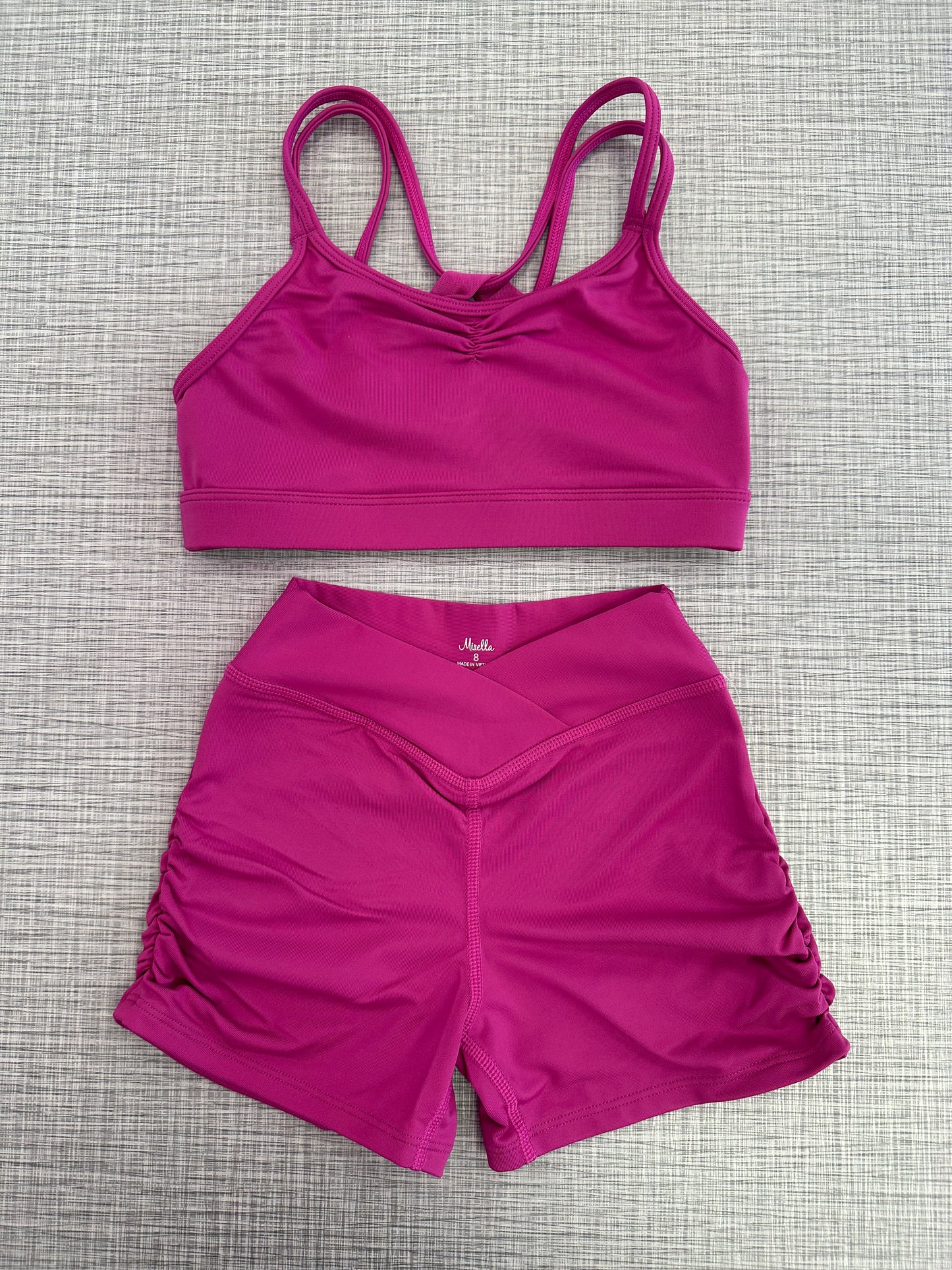 Strappy Back & Ruched Side Short Set