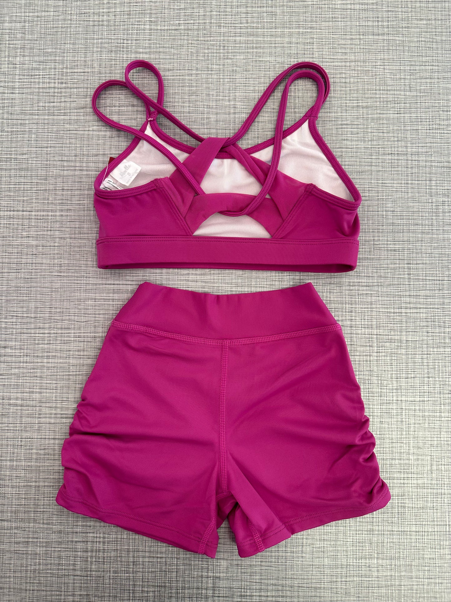 Strappy Back & Ruched Side Short Set