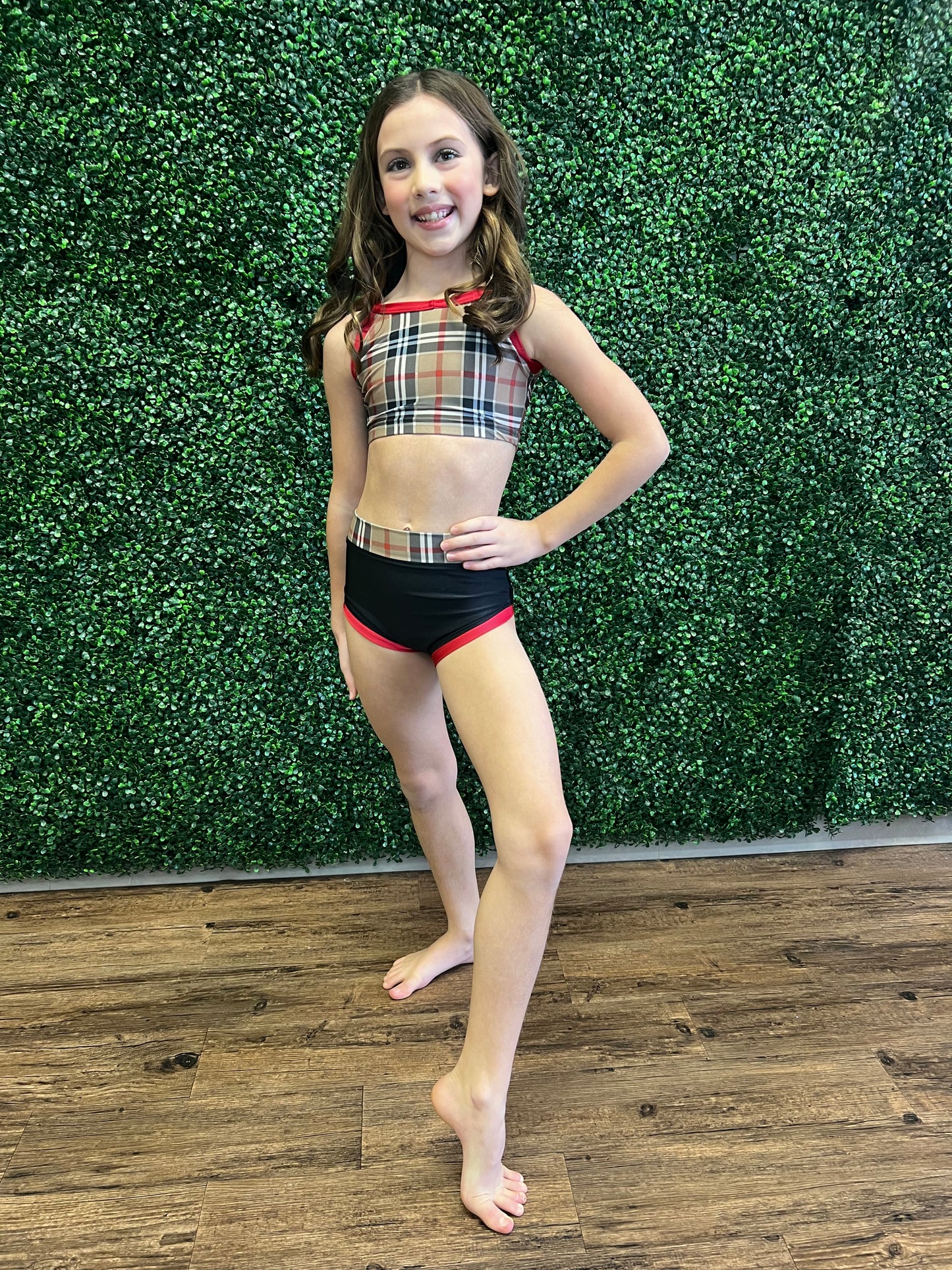 Plaid “Burberry” Brief Set 6-7