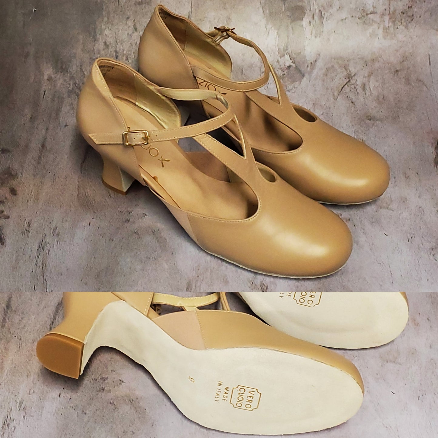 Italian Handcrafted Y-Strap 2.5” Charlotte Character Shoe #829