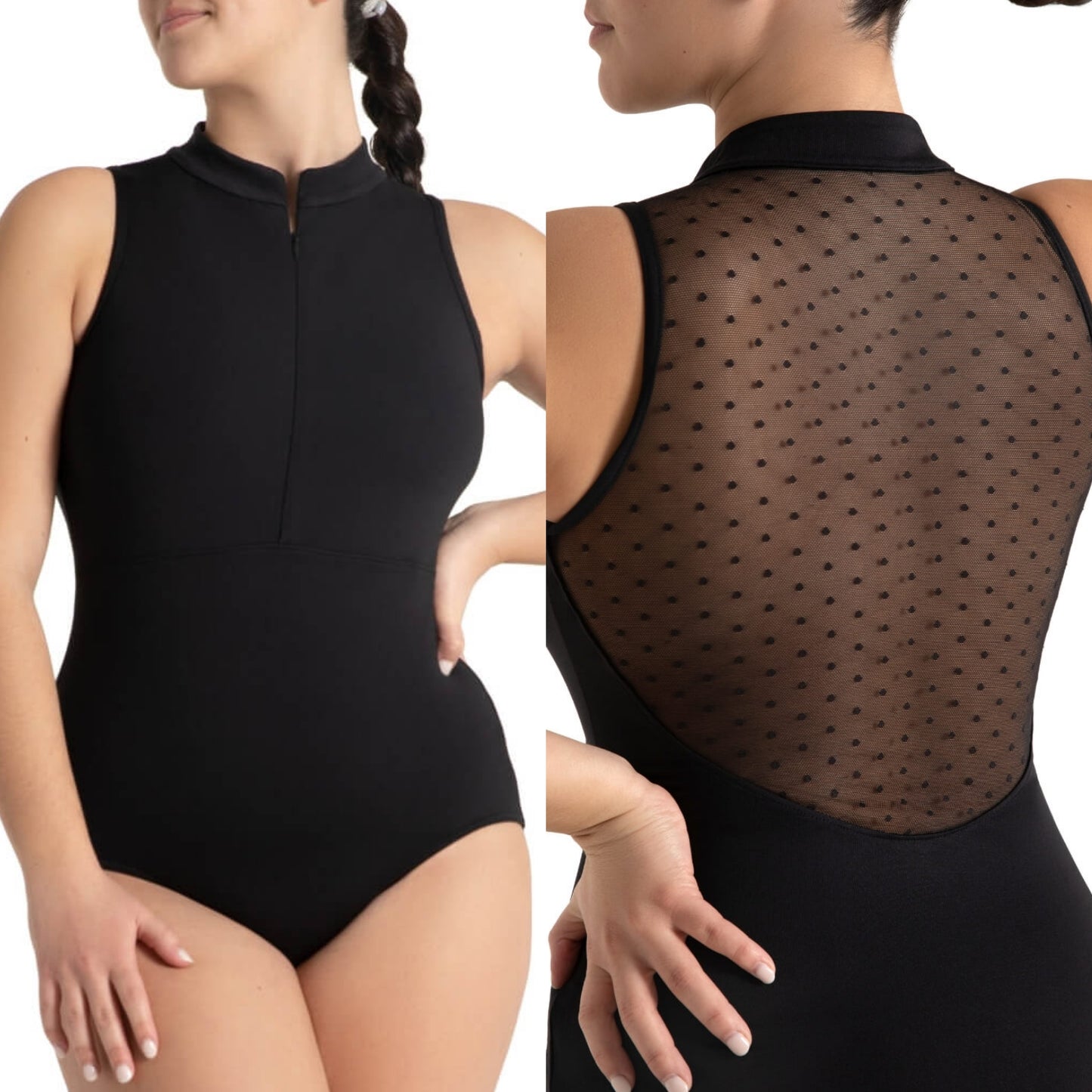 Adult Spot On Zip Front Leotard #12002