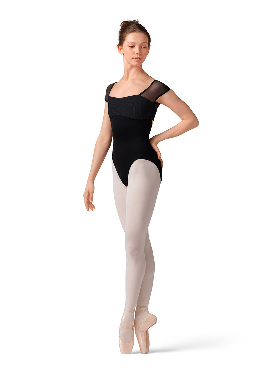 Open Back Cap Sleeve Leotard #M20001