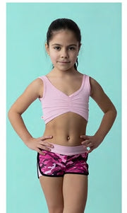 Demi Pink Bra Top & Camo Short Set