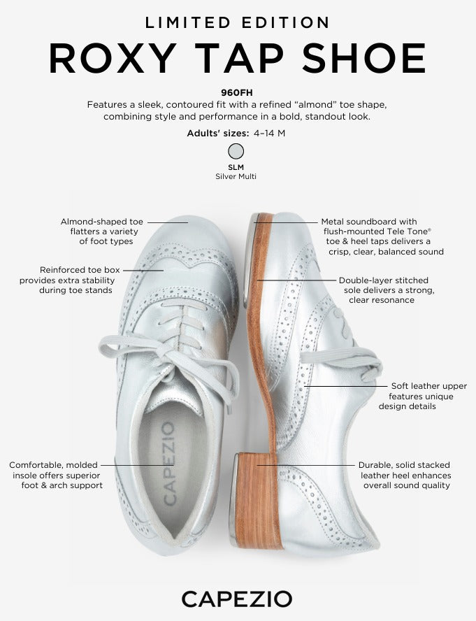 PRE ORDER: Limited Edition Silver Roxy Tap Shoes