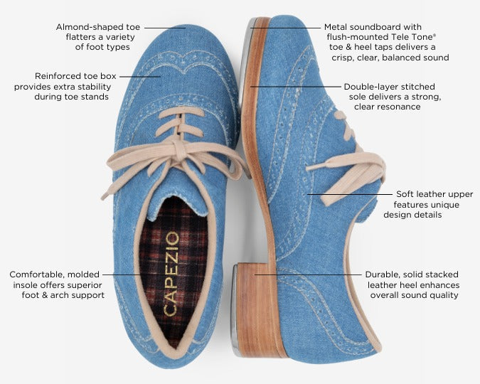 PRE ORDER: Limited Edition Denim Roxy Tap Shoes