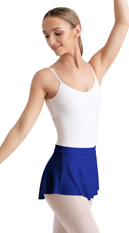 Curved Black Pull On Skirt #11459