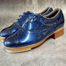 Load image into Gallery viewer, Ladies Jason Samuels Smith Patent Tap Shoes Navy Metallic
