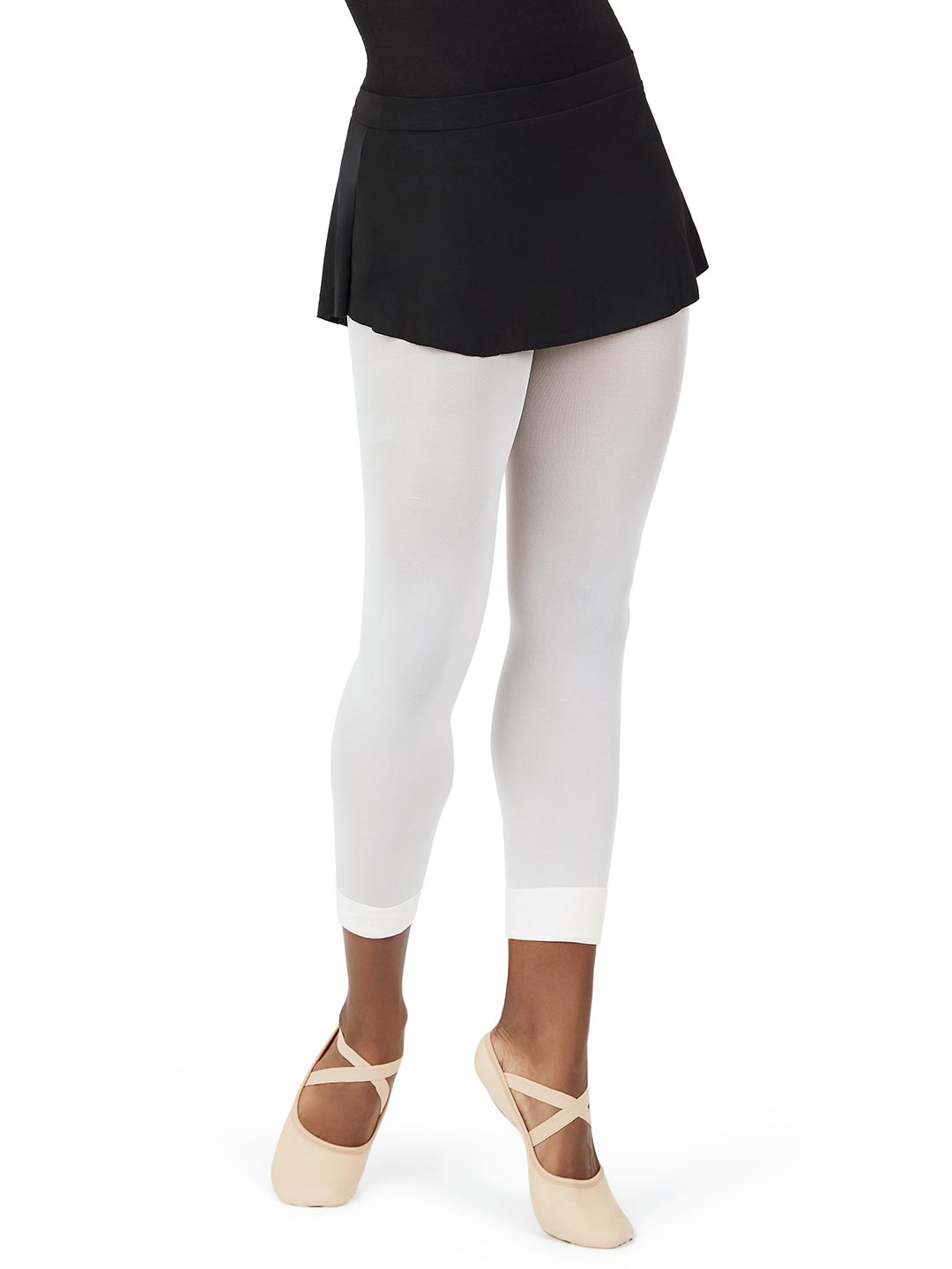 Curved Black Pull On Skirt #11459