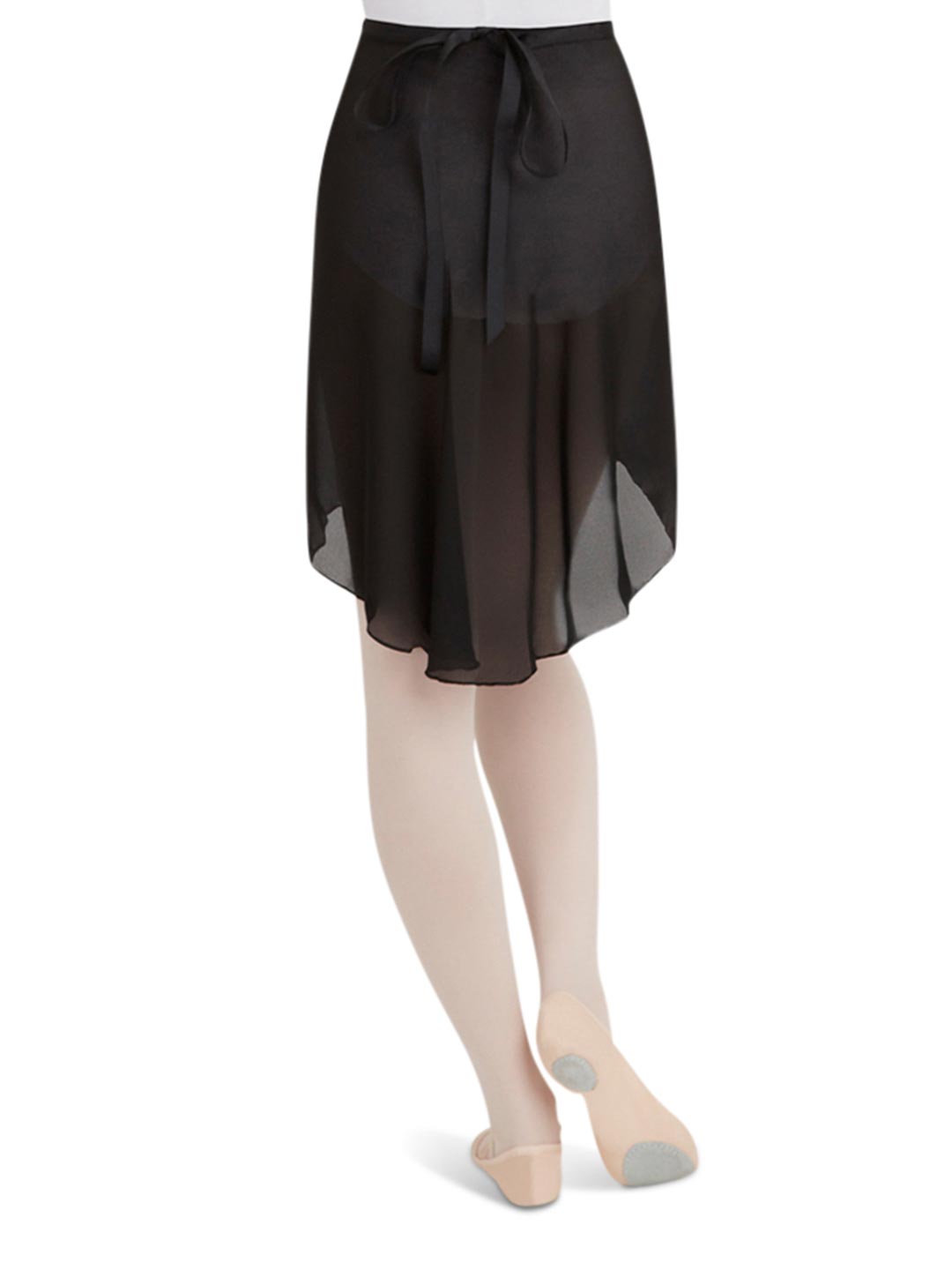 Georgette Black Long Wrap Skirt #N276