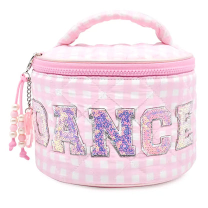 Quilted Round Glam Bag