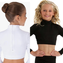 Load image into Gallery viewer, Long Sleeve Turtleneck Midriff Cheer or Dance Top
