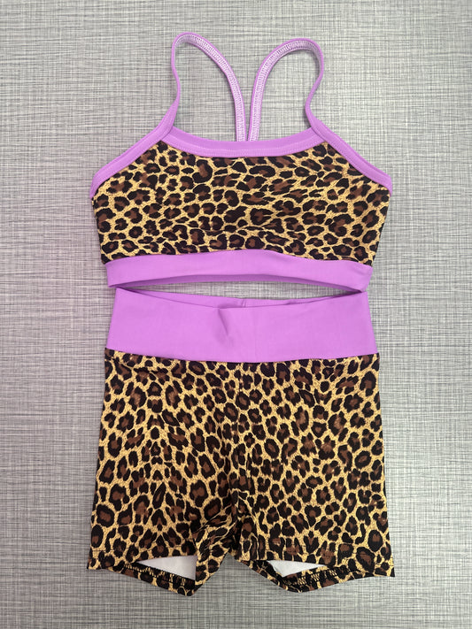 Lilac Cheetah Short Set