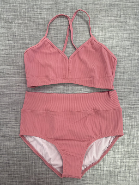 CY Ribbed Dusty Rose Brief Set