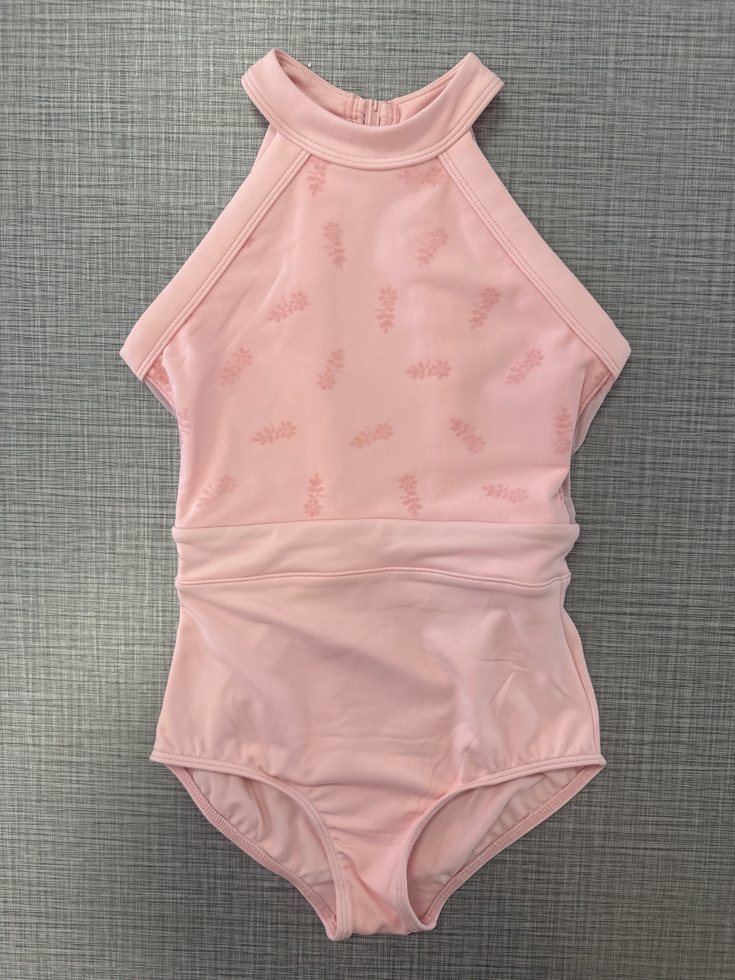 Flock Print Halter Leotard #40016