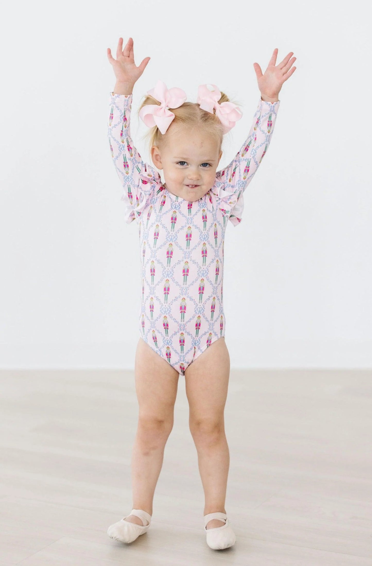 Pink Nutcracker Flutter Sleeve Leotard