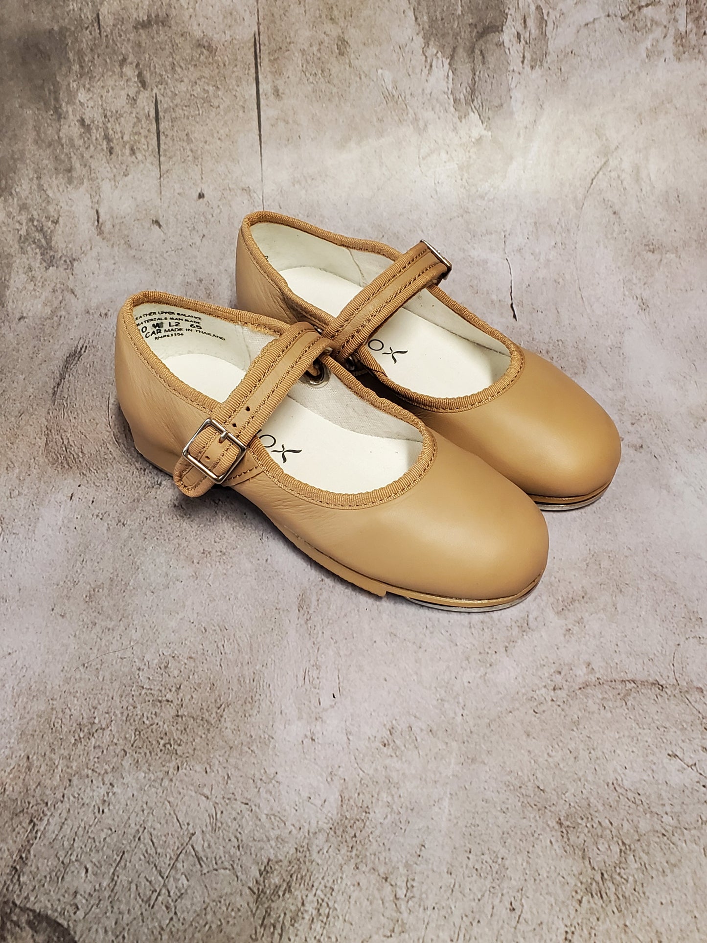 Capezio Mary Jane Buckle Tap Shoes - Caramel #3800