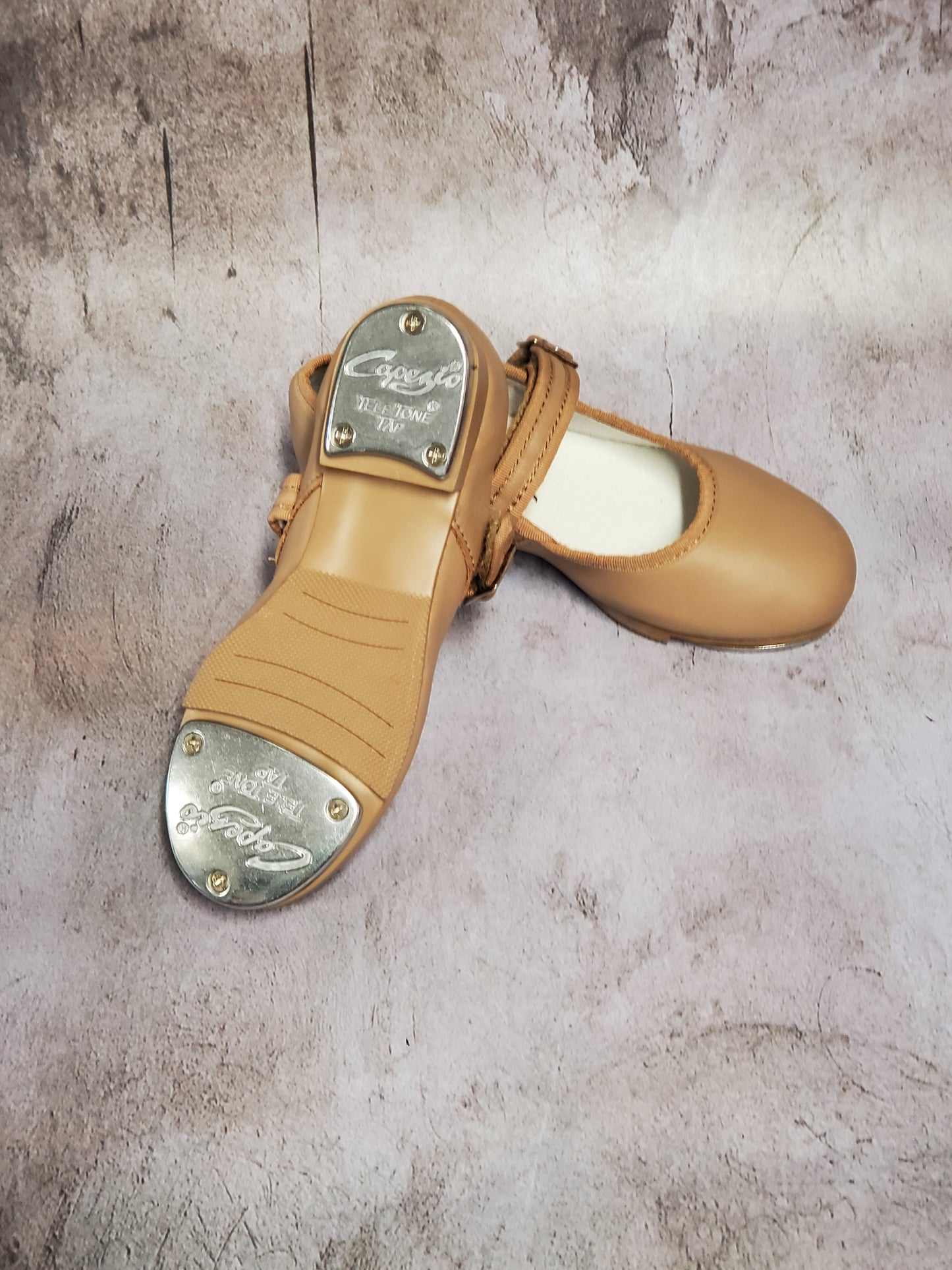 Capezio Mary Jane Buckle Tap Shoes - Caramel #3800