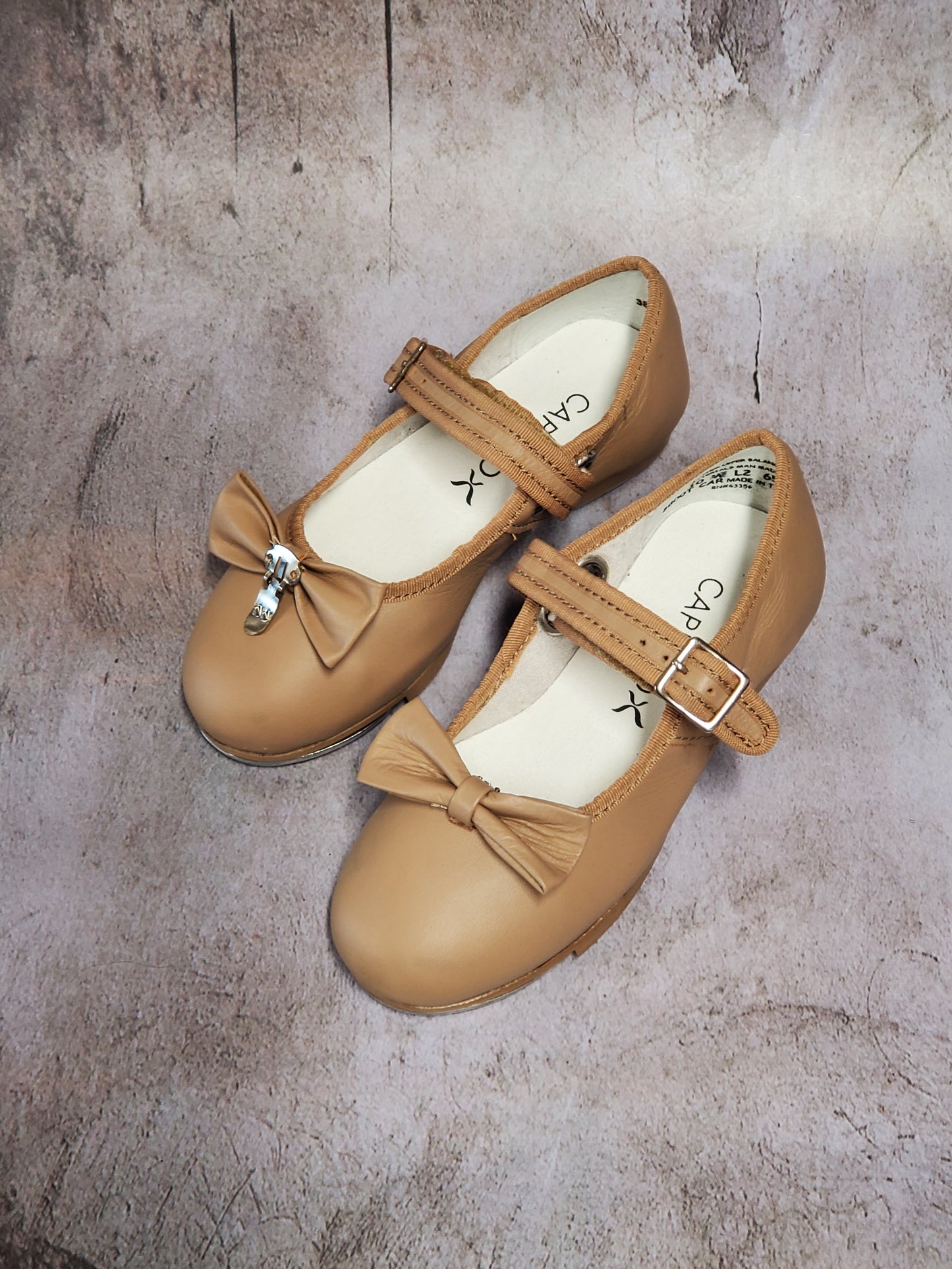 Capezio Mary Jane Buckle Tap Shoes - Caramel #3800